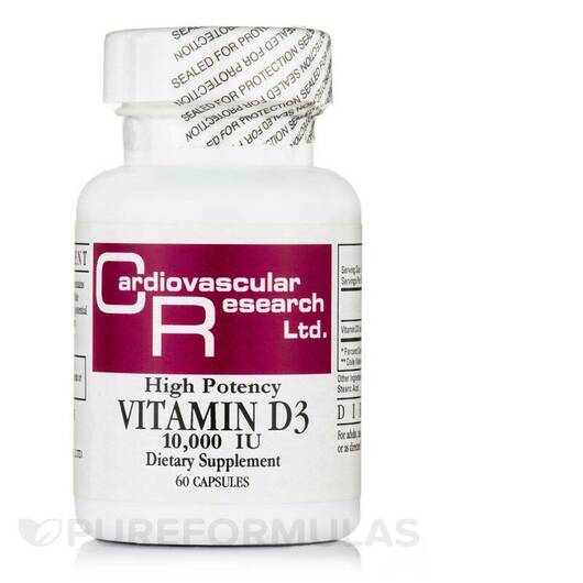 Основное фото товара Ecological Formulas, Витамин D3, Vitamin D3 10000 IU, 60 капсул