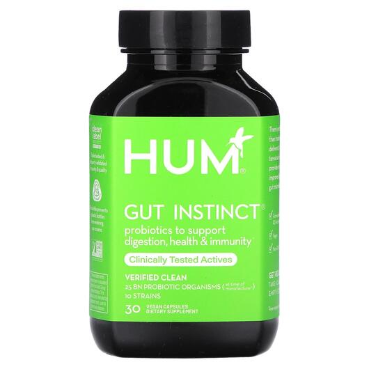 Основне фото товара HUM Nutrition, Gut Instinct, Підтримка кишківника, 30 капсул
