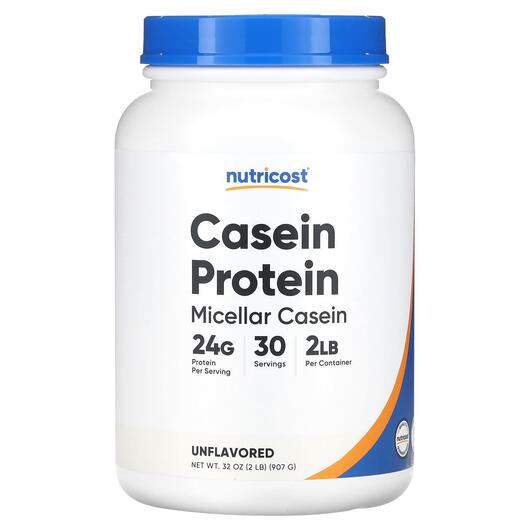 Основное фото товара Nutricost, Протеин, Casein Protein Unflavored, 907 г