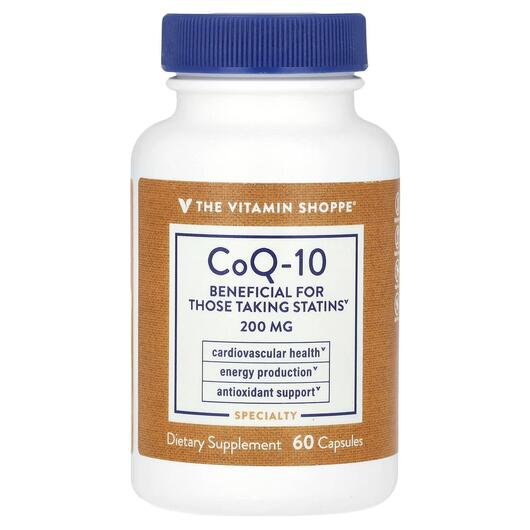 Основное фото товара TheVitaminShoppe, Коэнзим CoQ10, CoQ-10 200 mg, 60 капсул