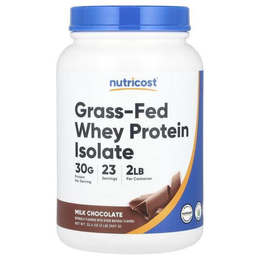 Основное фото товара Nutricost, Протеин Изолят, Grass-Fed Whey Protein Isolate, 907 г