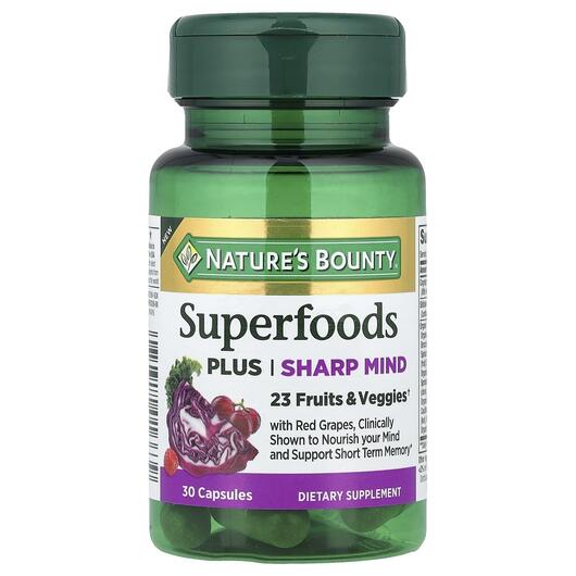 Основное фото товара Nature's Bounty, Суперфуд, Superfoods Plus Sharp Mind, 30 ка