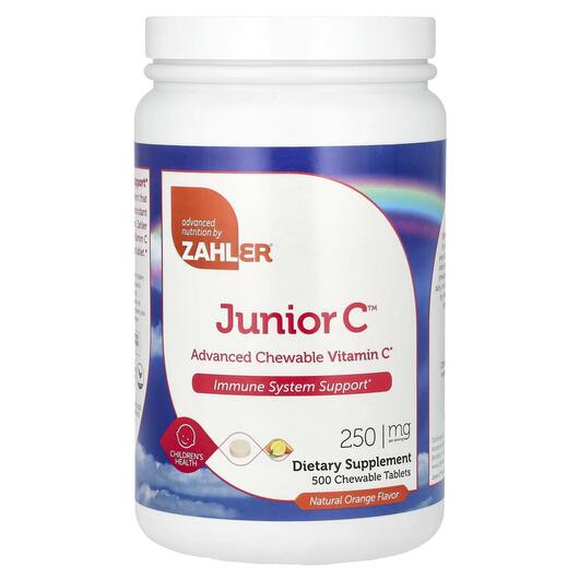 Основне фото товара Zahler, Junior C Vitamin, Вітамін C, 500 таблеток