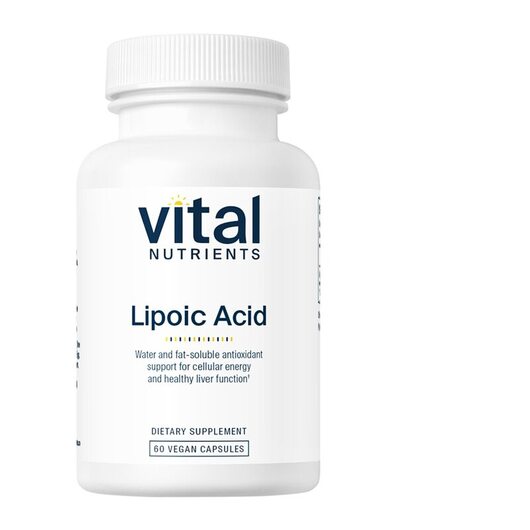 Основное фото товара Vital Nutrients, Альфа-липоевая, Lipoic Acid 300 mg, 60 капсул