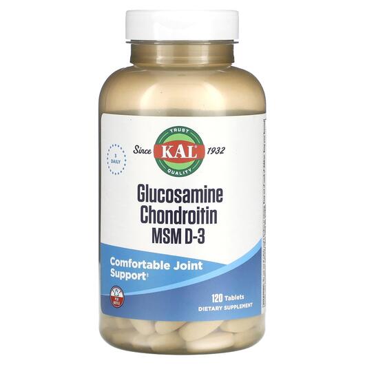 Основное фото товара Glocosamine Chondroitin MSM D-3, Метилсульфонилметан МСМ, 120 tab