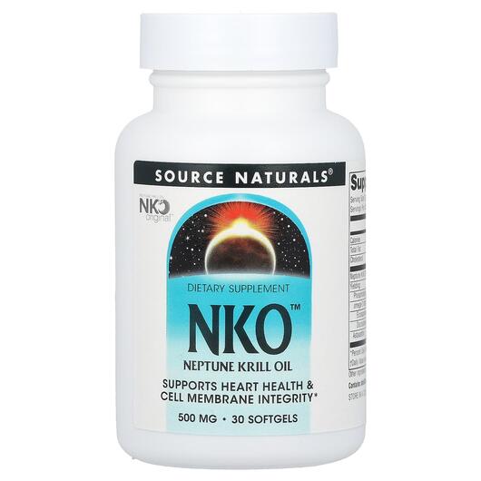 Основное фото товара NKO Neptune Krill Oil 500 mg, Масло Антарктического Криля, 30 кап
