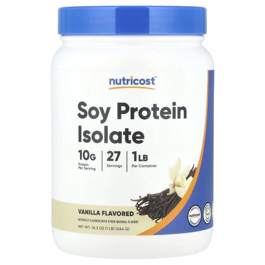 Основное фото товара Nutricost, Протеин, Soy Protein Isolate Vanilla, 454 г