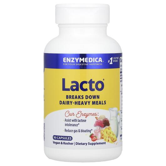 Основное фото товара Enzymedica, Ферменты, Lacto, 90 капсул