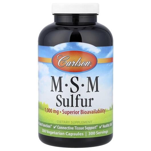 Основное фото товара Метилсульфонилметан 1000 мг, MSM Sulfur 1000 mg, 300 капсул