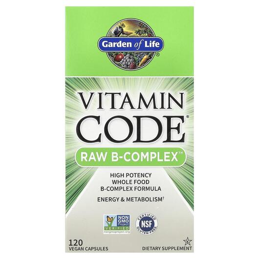 Основное фото товара В-комплекс, Vitamin Code RAW B-Complex, 120 капсул