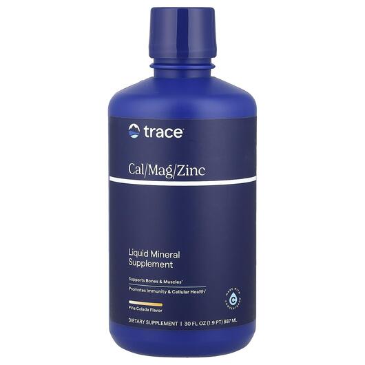 Основное фото товара Trace, Кальций магний цинк, Liquid Cal/Mag/Zinc, 887 мл