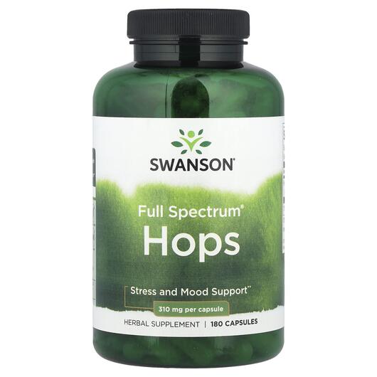 Основное фото товара Swanson, Поддержка стресса, Full Spectrum Hops 620 mg, 180 капсул