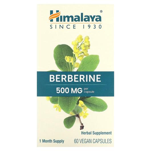 Основное фото товара Himalaya, Берберин, Berberine 500 mg, 60 капсул