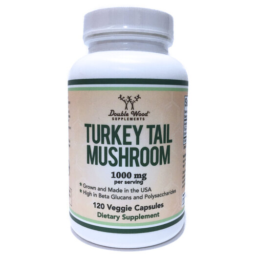Основное фото товара Грибы Хвост Индейки, Turkey Tail Mushroom 1000 mg, 120 капсул