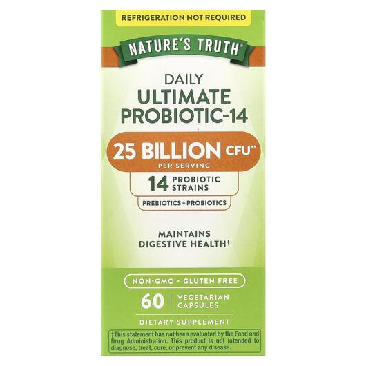Основное фото товара Nature's Truth, Пробиотики, Ultimate Probiotic-14, 60 капсул