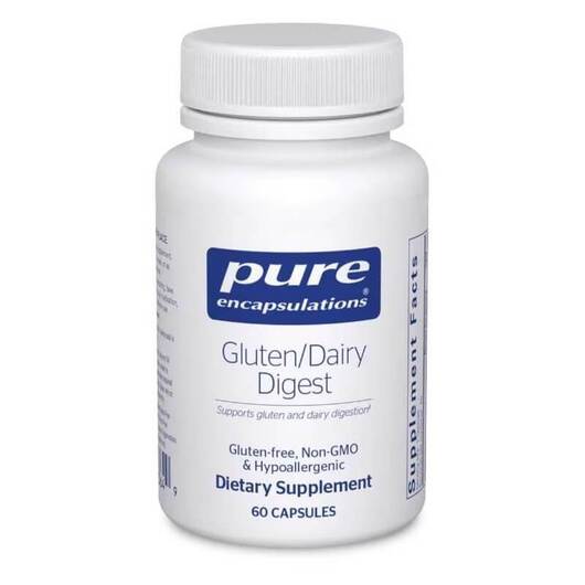 Основное фото товара Pure Encapsulations, Ферменты, Gluten/Dairy Digest, 60 капсул