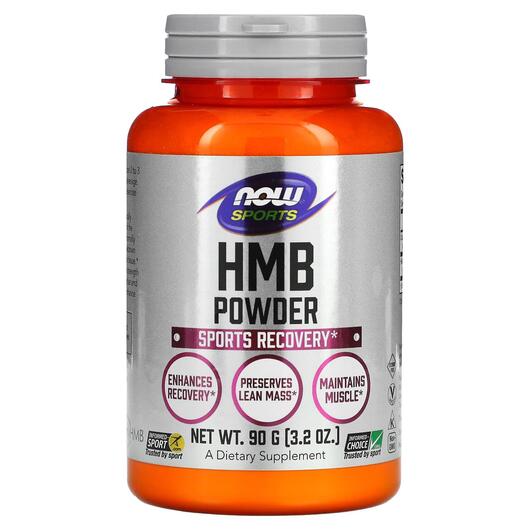 Основное фото товара NOW, Гидроксиметилбутират, Sports HMB Powder, 90 г