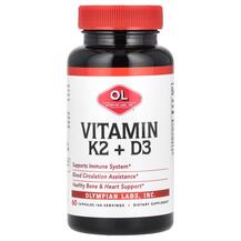 Вітаміни D3 K2 Vitamin K2 + D3 Olympian Labs 60 капсул