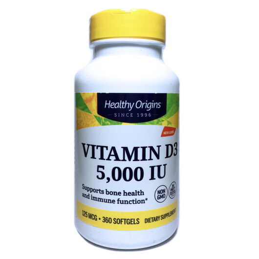 Основное фото товара Витамин D3 5000 МЕ, Vitamin D3 5000 IU, 360 капсул