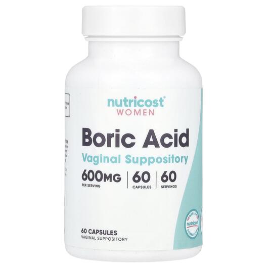 Основное фото товара Women Boric Acid Vaginal Suppository 600, Борная кислота, 60 капс