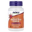 Фото товару NOW, Vitamin D3 5000 IU, Вітамін D3 5000 МО, 120 капсул