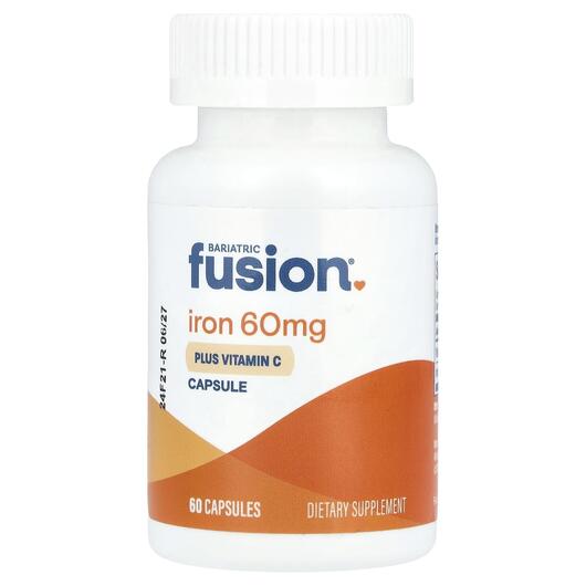 Основное фото товара Bariatric Fusion, Железо, Iron Plus Vitamin C, 60 капсул