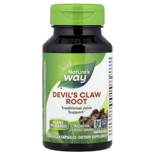 Основное фото товара Коготь дьявола 480 мг Корень, Devil's Claw 480 mg, 100 капсу
