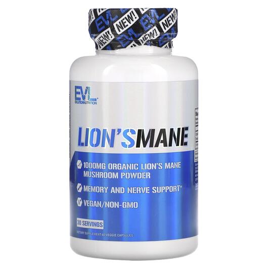 Основное фото товара Грибы Львиная грива, Lion's Mane 500 mg, 60 капсул