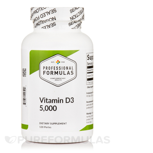 Основное фото товара Professional Formulas, Витамин D3, Vitamin D3 5000 IU, 120 Perles