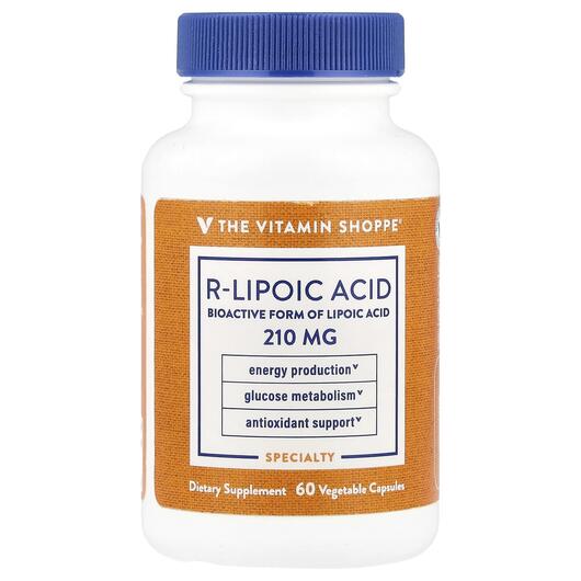 Основное фото товара TheVitaminShoppe, R-Липоевая кислота, R-Lipoic Acid, 60 капсул