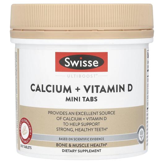 Основное фото товара Кальций, Ultiboost Calcium + Vitamin D Mini Tabs, 300 таблеток