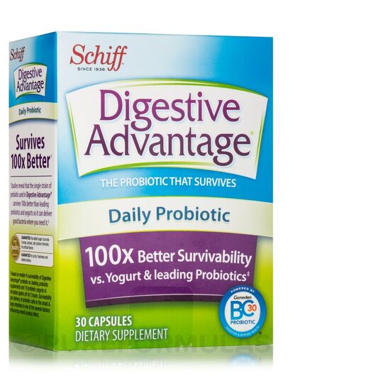Основное фото товара Пробиотики, Digestive Advantage Daily Probiotic, 30 капсул