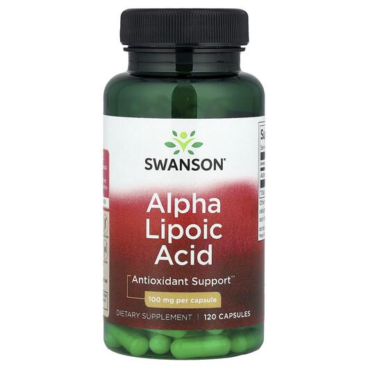 Основное фото товара Swanson, Альфа-липоевая, Alpha Lipoic Acid 100 mg, 120 капсул