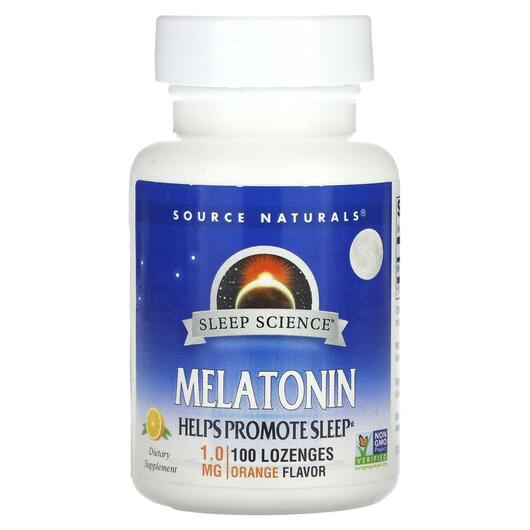 Основное фото товара Source Naturals, Мелатонин, Melatonin Orange 1.0 mg, 100 пастилок