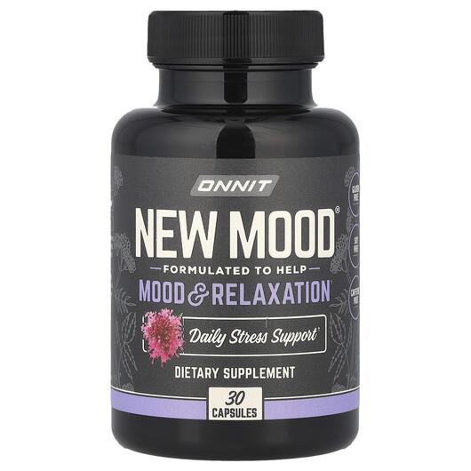 Основное фото товара Onnit, 5-гидрокситриптофан, New Mood Mood & Relaxation, 30 ка
