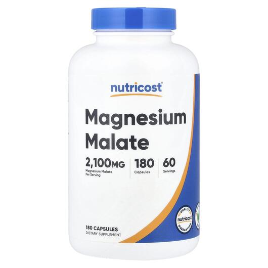 Основне фото товара Nutricost, Magnesium Malate 420 mg, Магній, 180 капсул