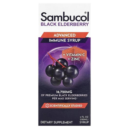 Основное фото товара Сироп из Бузины, Black Elderberry Advanced Immune, 120 мл