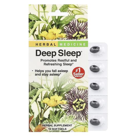 Основное фото товара Herbs Etc., Поддержка сна, Deep Sleep, 10 капсул
