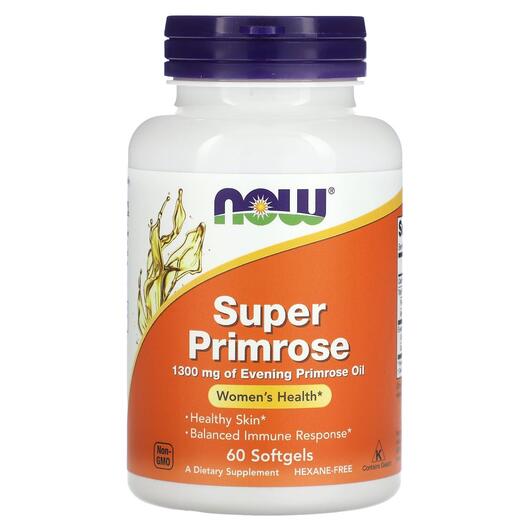 Основное фото товара Super Primrose Evening Primrose, Масло примулы вечерней, 60 капсу