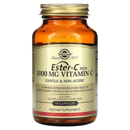 Основное фото товара Solgar, Эстер-С, Ester-C Plus Vitamin C 1000 mg, 50 капсул