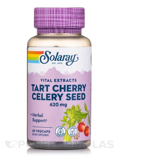 Основное фото товара Экстракт вишни, Tart Cherry Celery Seed 620 mg, 60 капсул