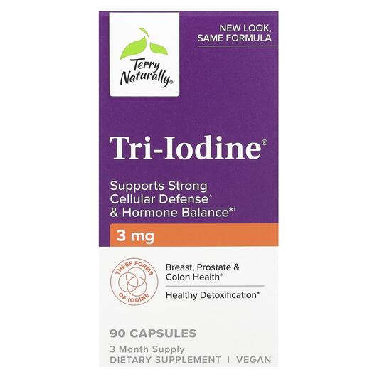 Основное фото товара Terry Naturally, Йод 3 мг, Tri-Iodine 3 mg, 90 капсул