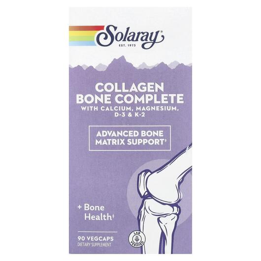 Основное фото товара Solaray, Укрепление костей, Collagen Bone Complete, 90 капсул