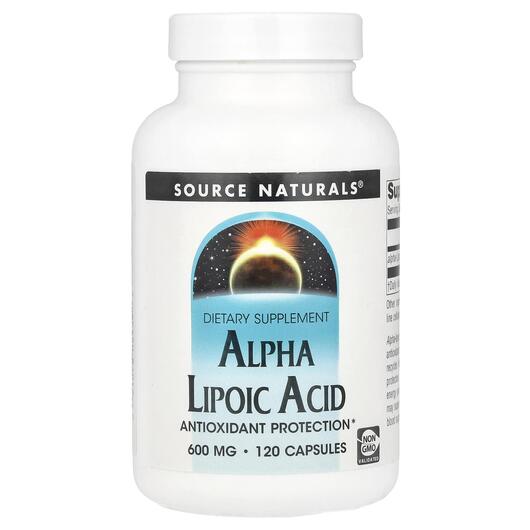 Основное фото товара Альфа-липоевая, Alpha Lipoic Acid 600 mg, 120 капсул