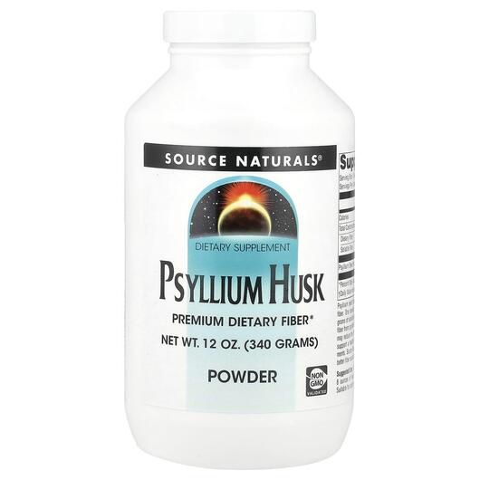 Основное фото товара Шелуха семян подорожника, Psyllium Husk Powder, 340 г