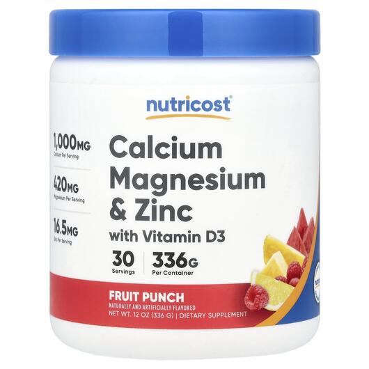 Основное фото товара Calcium Magnesium & Zinc With Vitamin, Кальций Магний Цинк и 