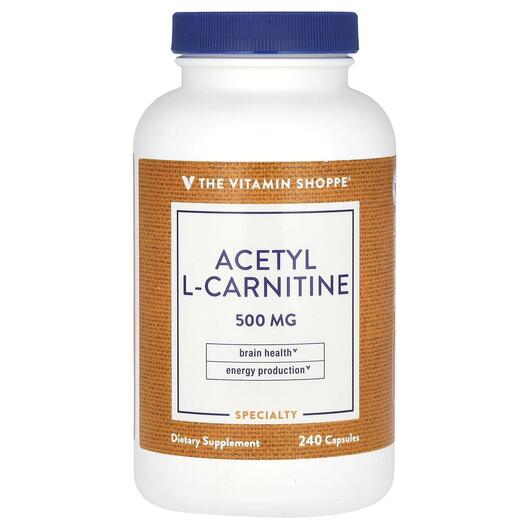 Основное фото товара L-Карнитин, Acetyl L-Carnitine 500 mg, 240 капсул