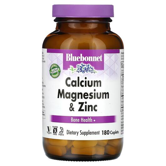 Основное фото товара Кальций магний цинк, Calcium Magnesium Plus Zinc, 180 капсул