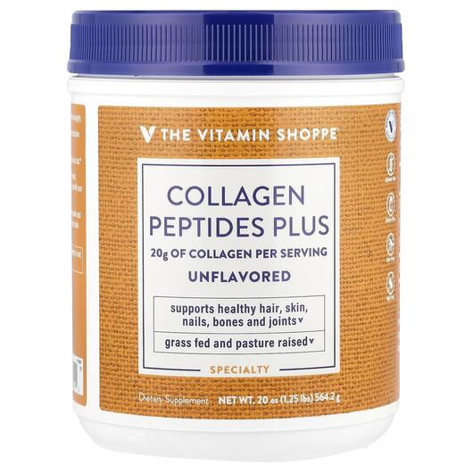 Основное фото товара Коллаген, Collagen Peptides Plus Unflavored, 564.2 г