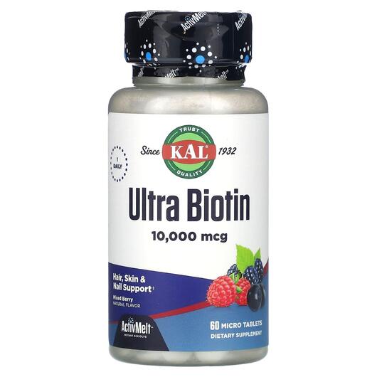 Основное фото товара Ultra Biotin ActivMelt Mixed Berry, Витамин B7 Биотин, 60 таблето